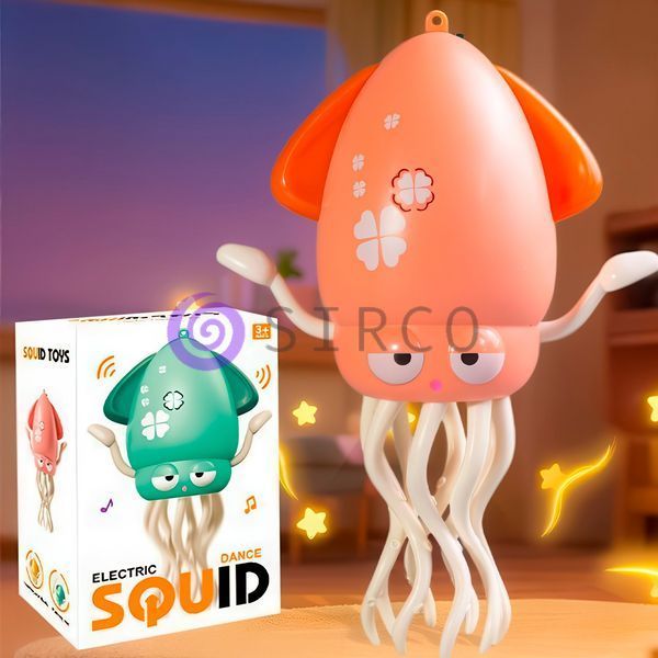 Детская интерактивная игрушка танцующий осьминог c удочкой Squid Toys Dance 158-21C Розовый (OC) 03k05p537v1 фото