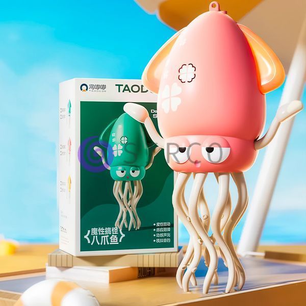 Детская интерактивная игрушка танцующий осьминог c удочкой Squid Toys Dance 158-21C Розовый (OC) 03k05p537v1 фото