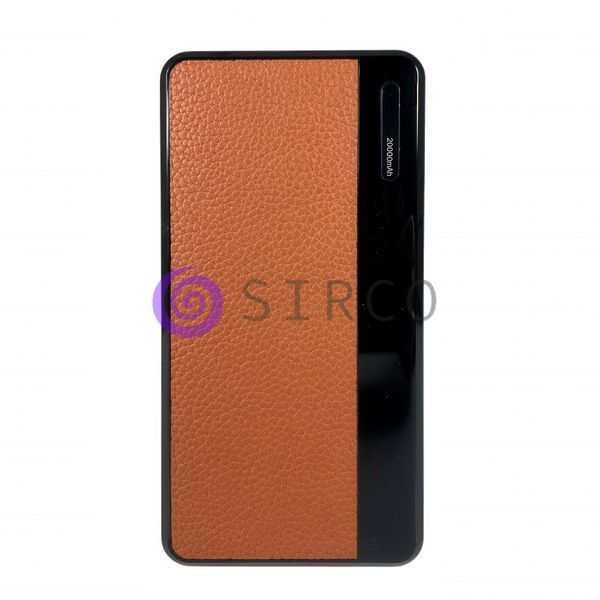 Портативний зарядний пристрій-повербанк micro-usb, type-c, usb-a УМБ Power Bank 20000 mAh Коричневий 11k12p302v4 фото