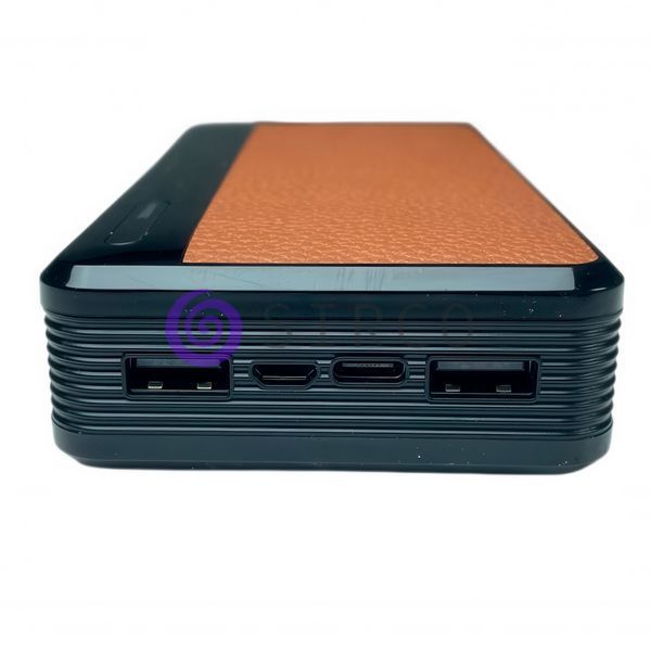 Портативний зарядний пристрій-повербанк micro-usb, type-c, usb-a УМБ Power Bank 20000 mAh Коричневий 11k12p302v4 фото