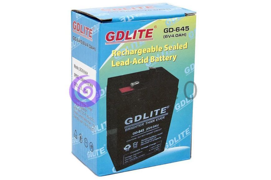 Аккумулятор GD LITE GD-645 (6V4.0AH) (212) 11k06p305 фото