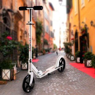 Детский городской самокат с регулируемым рулем и подставкой Scooter Sport 109 Белый (ARSH) 13k01p008v2 фото