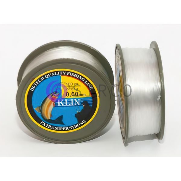 Прозрачная рыболовная леска для рыбалки "Klin" №228 диаметр 0,6мм 100м (2021) 02k04p006v7 фото
