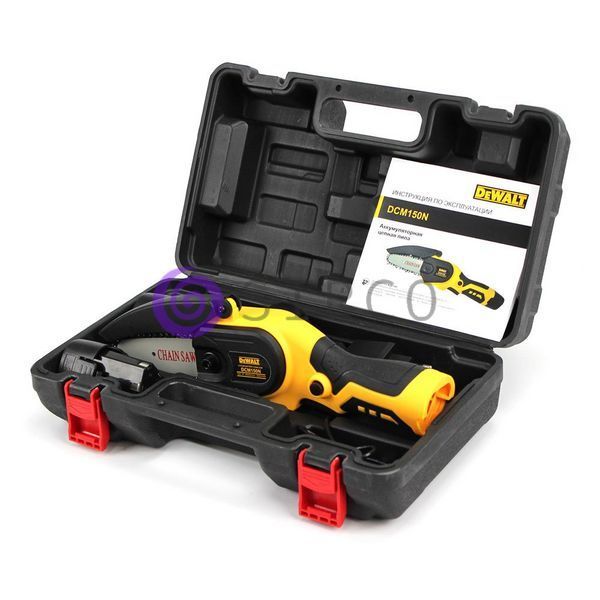 Аккумуляторная мини пила DeWalt DCM130N (12V, 3Аh) система блокировки, защитная крышка, в кейсе 09k08p019 фото