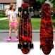 Penny Board Пламя скейт 25 см со светящимися колесами, до 80 кг двусторонняя расцветка 13k03p007v5 фото 1