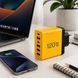 Мережевий зарядний пристрій 120 Вт 26X188 на 6 портів для смартфонів та гаджетів, Жовтий (509/5081) 11k06p498v1 фото 1