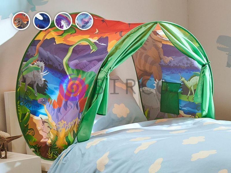 Дитячий тент намет для сну Dream Tents Зелена з динозаврами (212) 03k16p014v1 фото