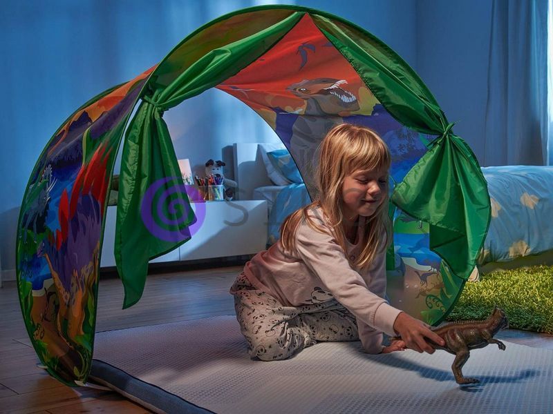 Дитячий тент намет для сну Dream Tents Зелена з динозаврами (212) 03k16p014v1 фото