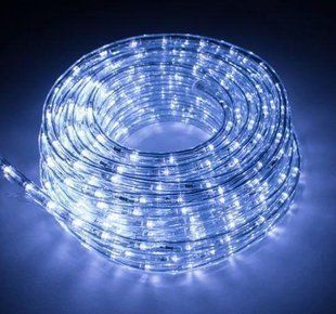 Новогодняя уличная гирлянда Xmas Rope Light Дюралайт шланг Белый (50 метров) 12k01p007v2 фото