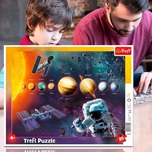 Детские развивающие рамочные пазлы Trefl "Солнечная система" 25 элементов (31342) (SB) 03k19p101 фото