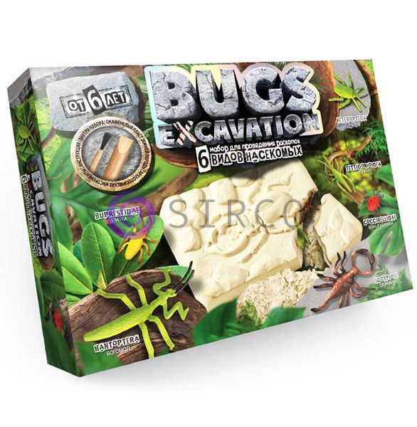 Детский набор для проведения раскопок Danko Toys Bugs Excavation Насекомые (IGR24) 03k12p030 фото