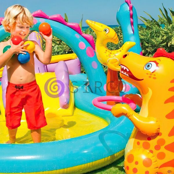 Надувний ігровий центр з басейном INTEX "ПЛАНЕТА ДИНОЗАВРІВ" 333*229*112 СМ 02k12p020 фото