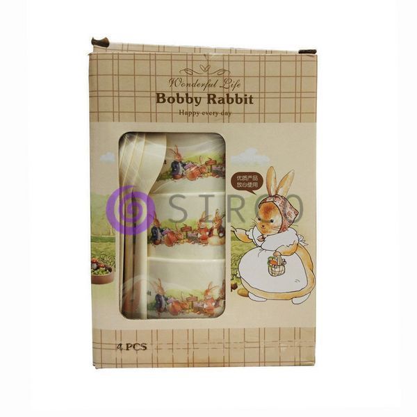 Набор детских тарелок Bobby Rabbit из 4 шт 03k06p002 фото