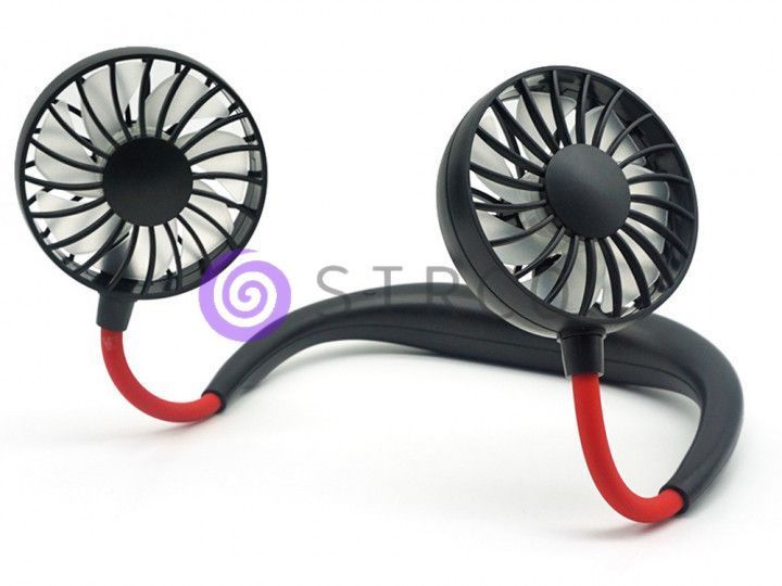 Вентилятор на шию для спорту Sport Fan Usb Чорний 01k07p050 фото