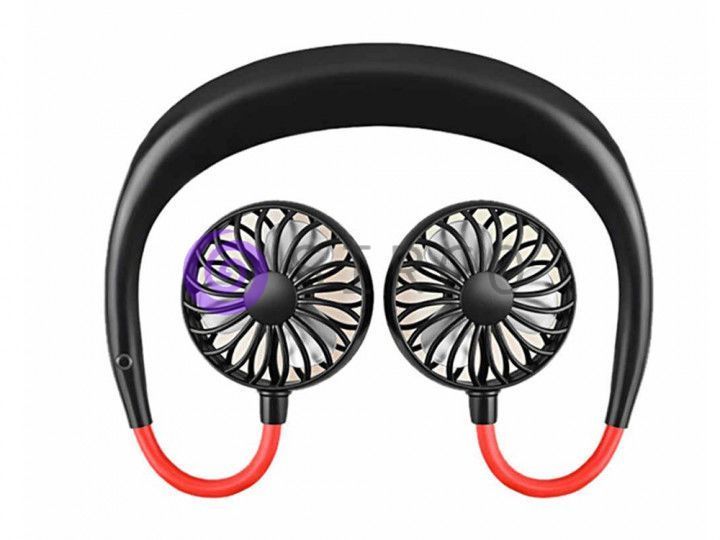 Вентилятор на шию для спорту Sport Fan Usb Чорний 01k07p050 фото