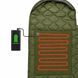 Спальний мішок зимовий USB-підігрів 215&times;65 см до -30&deg;C, тепла ковдра з капюшоном для кемпінгу, Хакі (509/4595) 02k08p039v1 фото 4