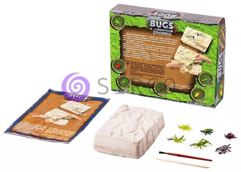 Детский набор для проведения раскопок Danko Toys Bugs Excavation Насекомые (IGR24) 03k12p030 фото